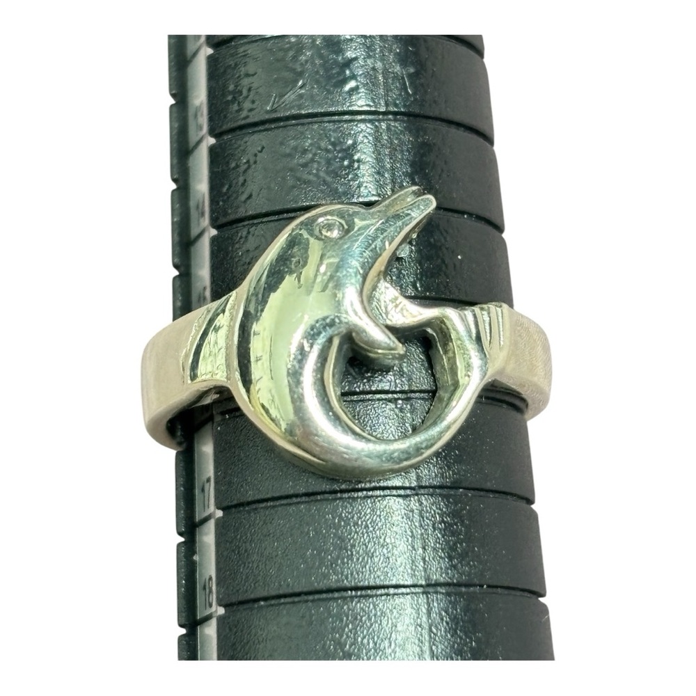 925 Sterling Silver Dolphin Ring Size 7 1/2